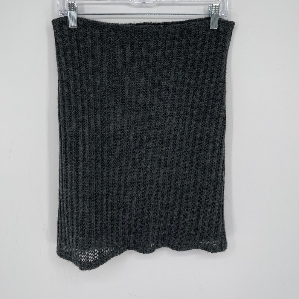 Candice Candice Women's Vintage Gray Ribbed Knit Strapless Tube Top Size M